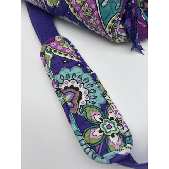 Vera Bradley Grand Traveler Heather Purple Paisley Weekender Large Overnight Bag - Picture 5 of 12